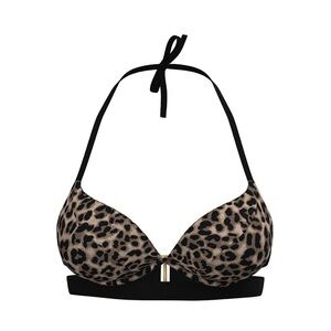 NWT $59 Victoria's Secret Leopard Print Bikini Top Sz 32D